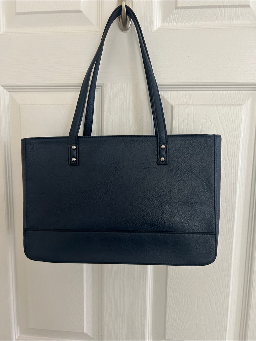 Classic Navy Tote Bag - Versatile Everyday Shoulder Bag